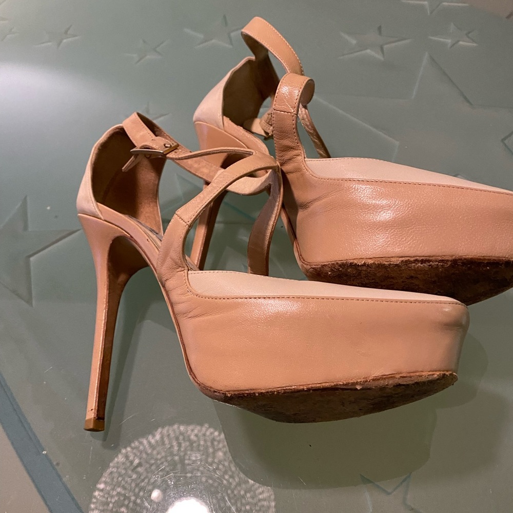 Jimmy Choo Tan Platform Heels